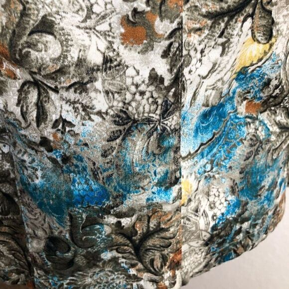 Chico’s Floral Print Cotton Jacket Size 4 - Picture 8 of 15